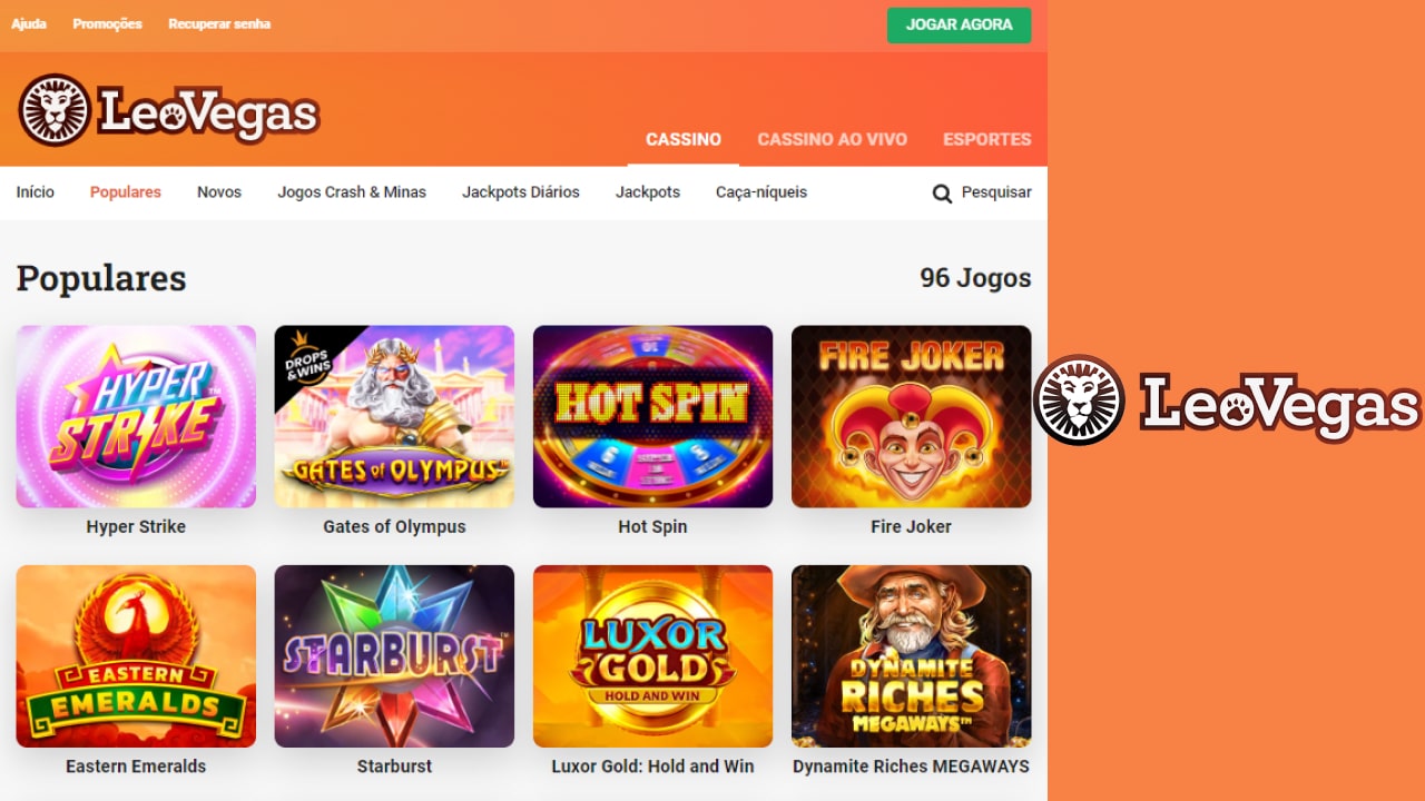 As Slots Mais Populares da LeoVegas
